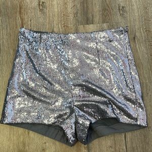 silver sequin shorts forever 21